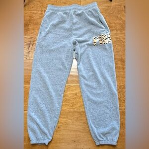 Victoria’s Secret PINK Tiger Logo Fleece Jogger Sweatpants Gray Size Small